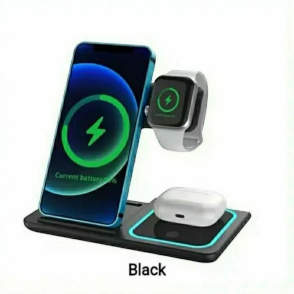 Wireless Charger Stand with Blue LED Light